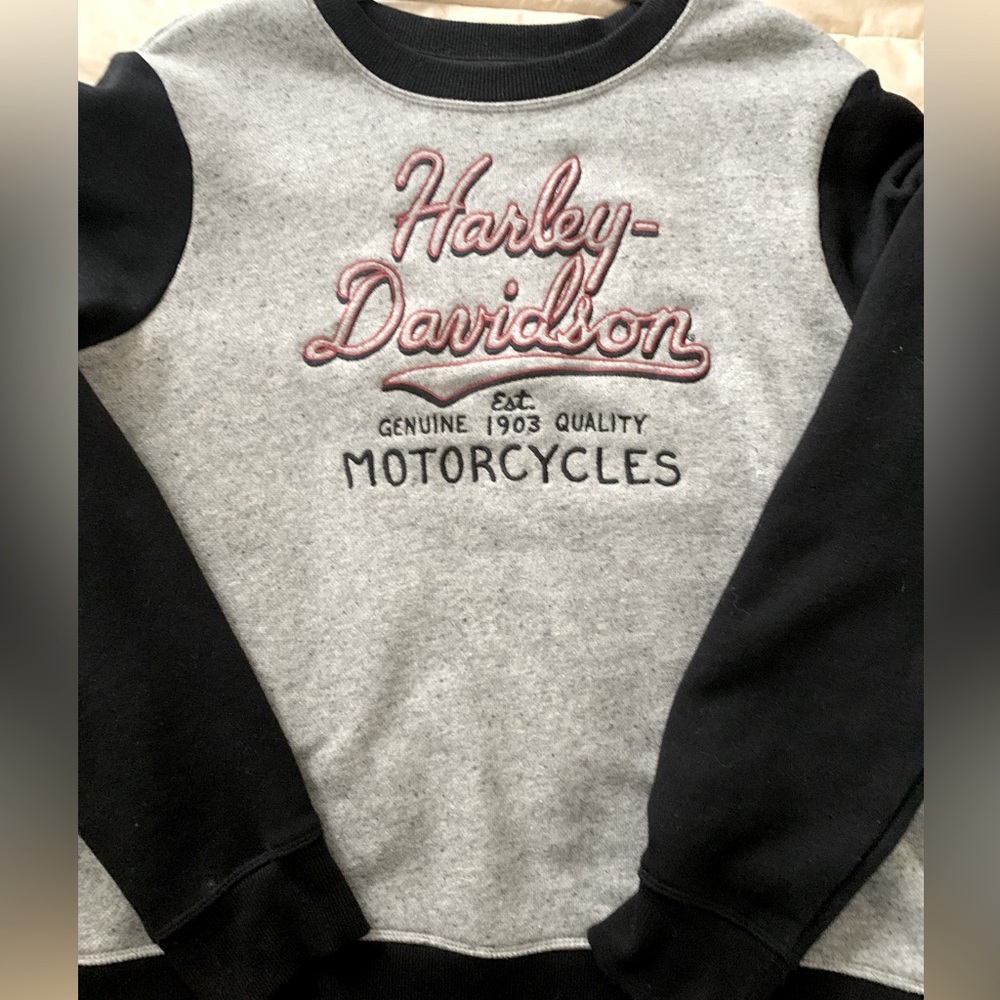 Harley-Davidson Black and Gray Logo Sweatshirt